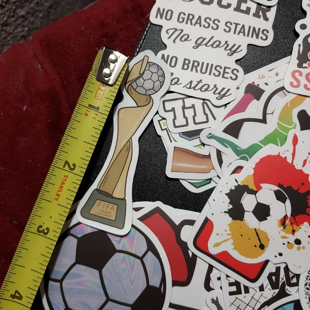 25 pcs. Soccer sport Stickers. Random. Scrapbooking, Journaling, Bottle, Laptop